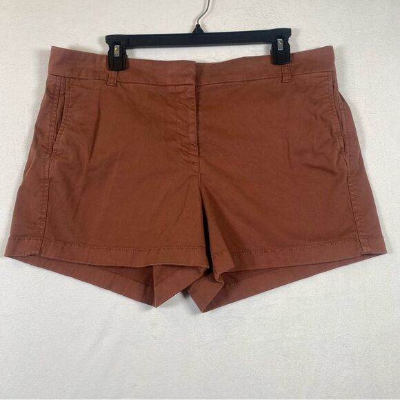 J. Crew Brown Chino Style Shorts Size 14 - Picture 1 of 11